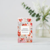 Muster der Liebe Visitenkarte (Stehend Vorderseite)