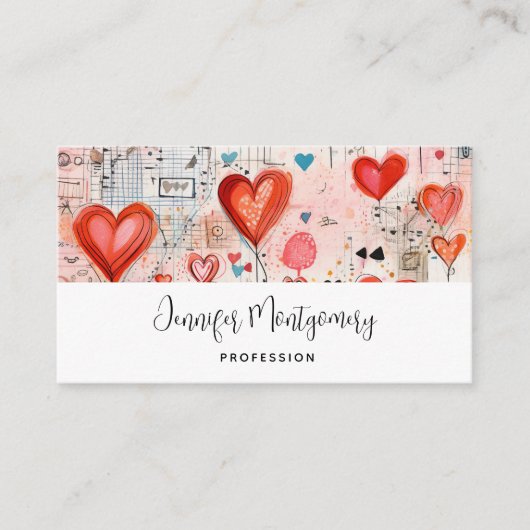 Muster der Liebe Visitenkarte (Vorderseite)
