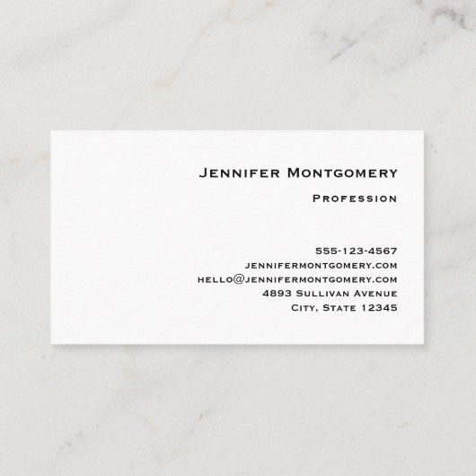 Muster der Liebe Visitenkarte (Rückseite)