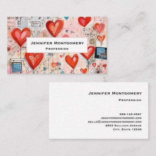 Muster der Liebe Visitenkarte (Vorne/Hinten)