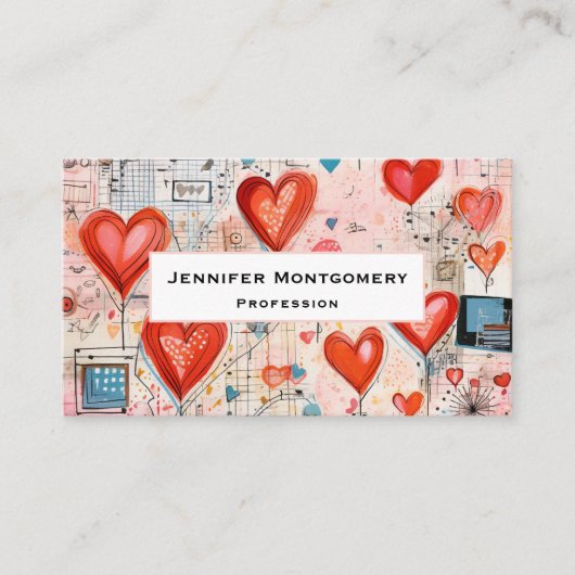 Muster der Liebe Visitenkarte (Vorderseite)