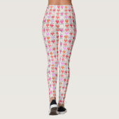 Muster der Liebe von lieblichen weißen Valentinen Leggings (Rückseite)