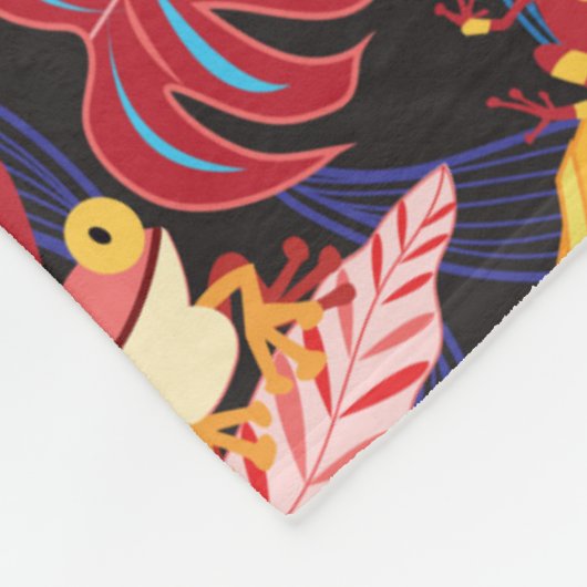 Muster der Liebhaber-Frösche Fleecedecke (Ecke)