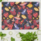 Muster der Liebhaber-Frösche Küchentuch (Gefaltet)