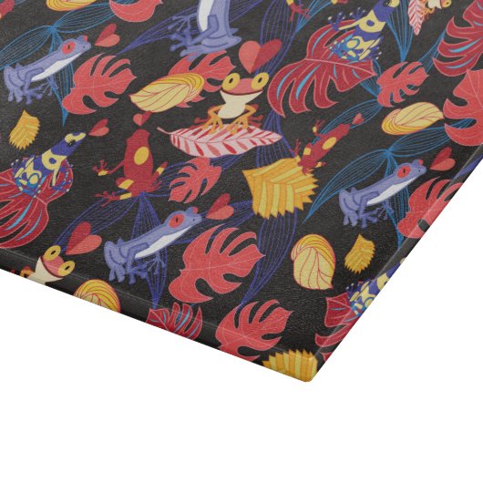 Muster der Liebhaber-Frösche Schneidebrett (Ecke)