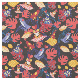 Muster der Liebhaber-Frösche Stoff