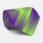 Muster der lila grünen Farbverlaufsstreifen Krawatte (Gerollt)