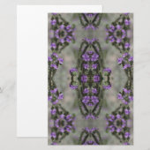 Muster der lila Wildblume Briefpapier (Vorne/Hinten)