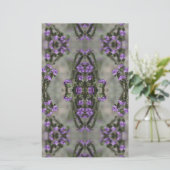 Muster der lila Wildblume Briefpapier (Stehend Vorderseite)