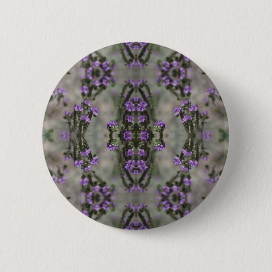 Muster der lila Wildblume Button (Vorderseite)
