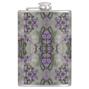 Muster der lila Wildblume Flachmann