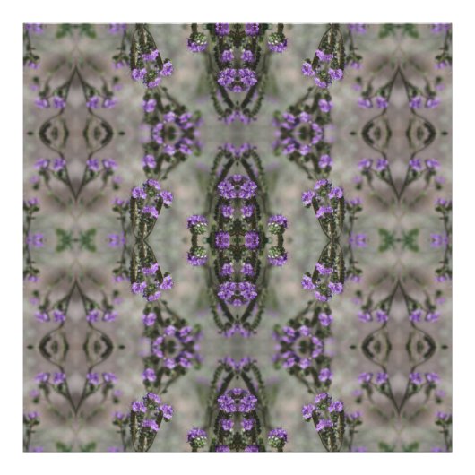 Muster der lila Wildblume Fotodruck (Vorne)