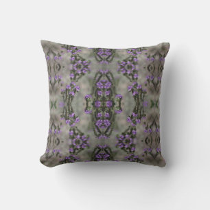 Muster der lila Wildblume Kissen