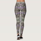 Muster der lila Wildblume Leggings (Rückseite)
