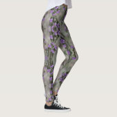 Muster der lila Wildblume Leggings (Rechts)