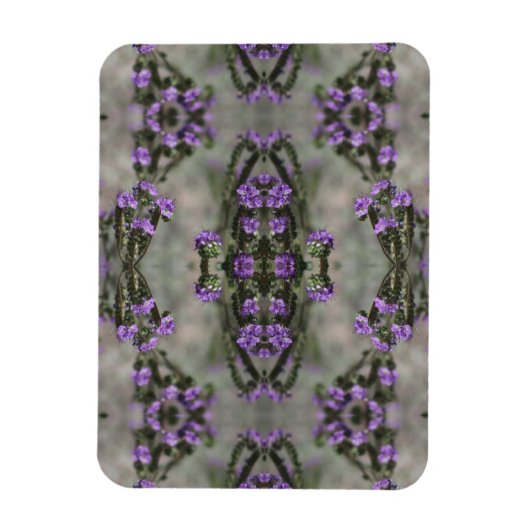 Muster der lila Wildblume Magnet (Vertikal)