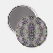 Muster der lila Wildblume Magnet (Vorderseite/Rückseite)