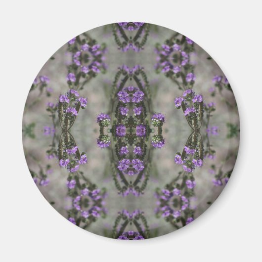 Muster der lila Wildblume Magnet (Vorne)