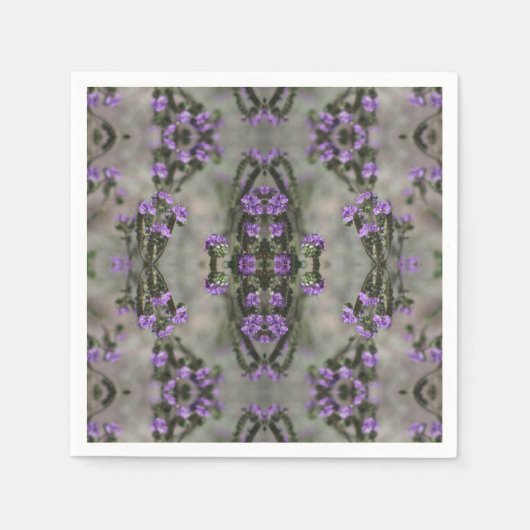 Muster der lila Wildblume Serviette (Vorderseite)