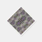 Muster der lila Wildblume Serviette (Ecke)