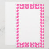 Muster der Lilie in Weiß und Heiß Rosa Briefpapier (Vorne/Hinten)