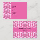 Muster der Lilie in Weiß und Heiß Rosa Visitenkarte (Vorne/Hinten)