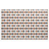 Muster der Longhorn Burnt Orange & Grau Raute Stoff (Fat Quarter (45,7 x 55,9 cm))