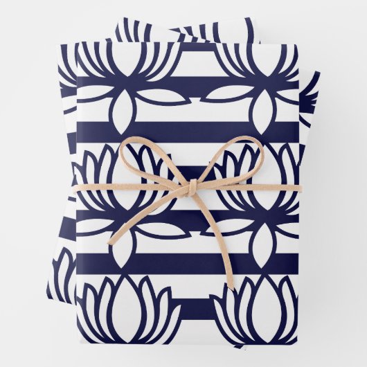Muster der Lotus-Blume Geschenkpapier Set (Beispiel)
