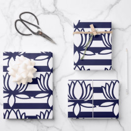 Muster der Lotus-Blume Geschenkpapier Set