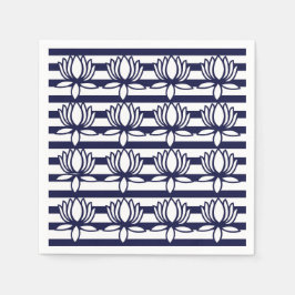 Muster der Lotus-Blume Serviette