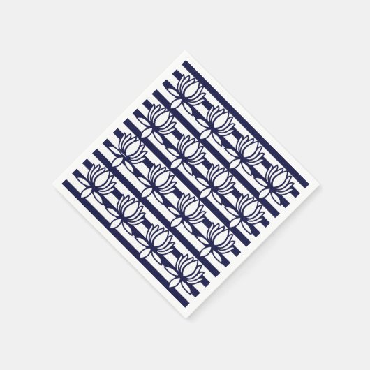 Muster der Lotus-Blume Serviette (Ecke)