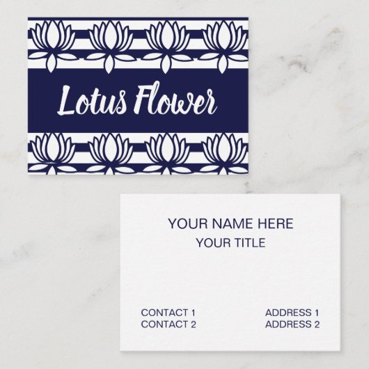 Muster der Lotus-Blume Visitenkarte (Vorne/Hinten)
