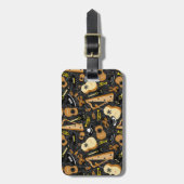 Muster der Mariachi Band Instruments Gepäckanhänger (Vorderseite vertikal)