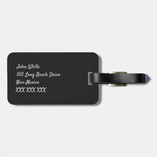 Muster der Mariachi Band Instruments Gepäckanhänger (Rückseite horizontal)