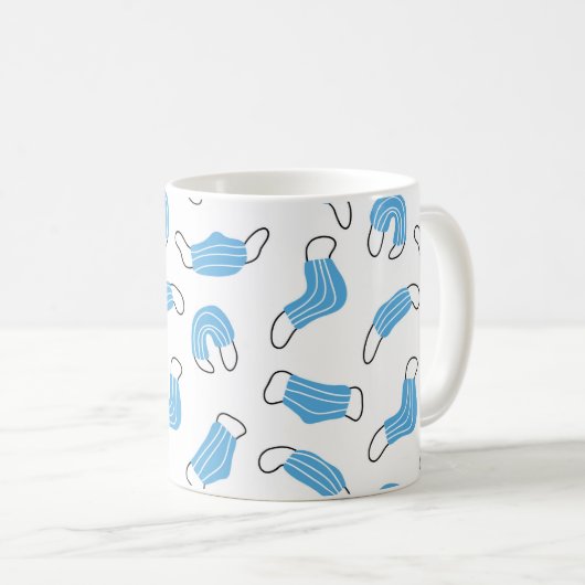 Muster der medizinischen Maske Kaffeetasse (VorderseiteRechts)