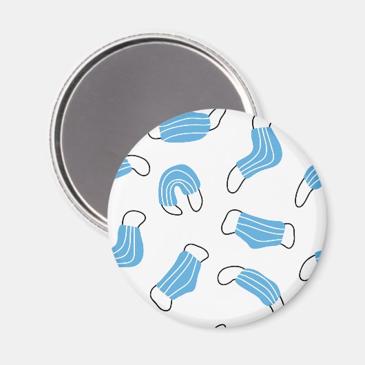 Muster der medizinischen Maske Magnet (Vorderseite/Rückseite)