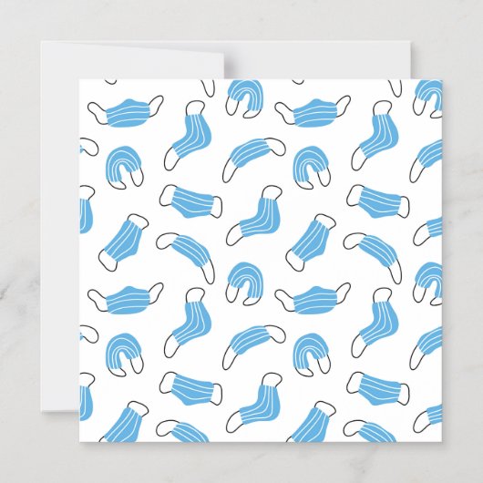 Muster der medizinischen Maske Magneteinladung (Vorderseite)