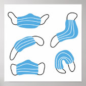 Muster der medizinischen Maske Poster (Vorne)
