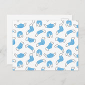 Muster der medizinischen Maske Postkarte (Vorne/Hinten)