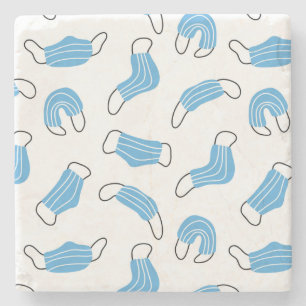 Muster der medizinischen Maske Steinuntersetzer