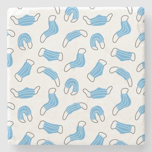 Muster der medizinischen Maske Steinuntersetzer (Vorderseite)