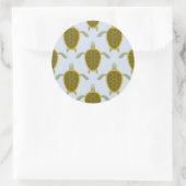 Muster der Meeresschildkröten Runder Aufkleber (Tasche)