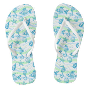 Muster der Meeresskizze Badesandalen