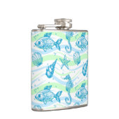 Muster der Meeresskizze Flachmann (Rechts)