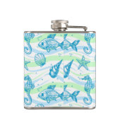 Muster der Meeresskizze Flachmann (Rückseite)