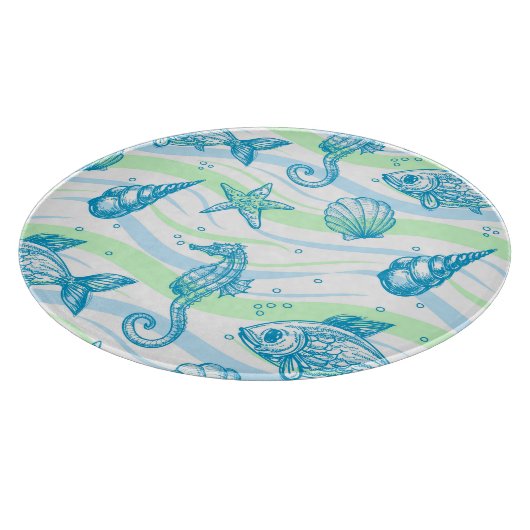 Muster der Meeresskizze Schneidebrett (Ecke)