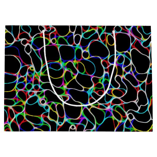 Muster der mehrfarbigen Kurve Große Geschenktüte (Vorderseite)