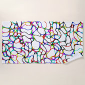 Muster der mehrfarbigen Kurve Strandtuch (Vorderseite)