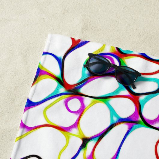 Muster der mehrfarbigen Kurve Strandtuch (Beispiel)