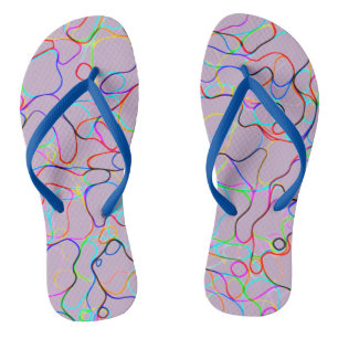 Muster der mehrfarbigen Linie - COOL Badesandalen